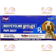 Papi Doxy 100mg Tablet Doxycycline Hyclate Antibacterial for Dog Cat Meds sold per piece
