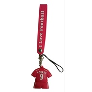 Liverpool I Love Football Club Rubber Phone Charm - Torres #9
