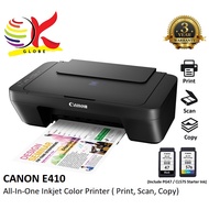 CANON PIXMA E410 INK EFFICIENT 3 IN 1 INKJET MULTIFUNCTION COLOUR PRINTER, PRINT SCAN COPY (3 IN 1) ALL IN ONE PRINTER