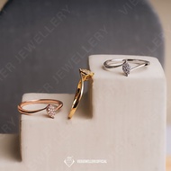 Wynn Edition ring 15013 women's ring copper crystal zirconia / simple ring size 4 by vierjewellery