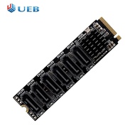 M2 M-EKY PCIE3.0เชื่อมต่อกับการ์ดขยาย SATA6G 6พอร์ตการขยายการ์ดคอมพิวเตอร์ส่วนบุคคลความเร็วในการรับส