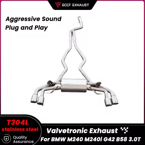 Sporty Valvetronic Catback Exhaust for BMW M240 M240i G42 B58 3.0T Freely Adjustable Sound Control E