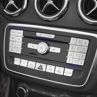 ตกแต่งคอนโซลกลางรถปุ่มมัลติมีเดียซีดีสำหรับ Mercedes Benz GLA X156 CLA C117 A B Class W176 W246สติกเกอร์ตกแต่งภายในรถยนต์