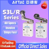 AirTAC S3 Series S3B/S3R/S3L/S3V-M5/06/08 Manual Mechanical Valve | 3/2 Way, 1/4" NPT, 0-150 PSI, IP