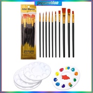 POP 10 Pcs Nylon Hair Paint Brushes Art Supplies Watercolor Painting Brushes Set for Adult Students