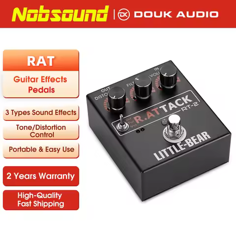 Little Bear HiFi Electric Guitar Effector 3 RAT model DIRTY/TURBO/VINTAGE Stomp Box Pedal LM308AN Gu