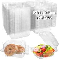 SW OP-L500 PP PLASTIC SQUARE DISPODABLE CONTAINER 50'S+- 5.5INCH 14CM X 14CM BEKAS SEGI 4 SAMA BOX C
