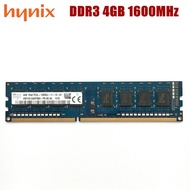 Hynix ชิปเซ็ต PC หน่วยความจำ RAM โมดูลหน่วยความจำ คอมพิวเตอร์เดสก์ท็อป DDR3 4GB PC3 12800U 4G 1600 MHZ