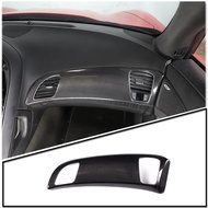 Real Carbon Fiber Car Dashboard Co-pilot Air Outlet Panel Trim Cover For Chevrolet Corvette C7 2014-