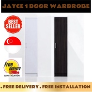 *Jayce 1-Door Wardrobe (Walnut / White)