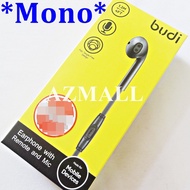 ORIGINAL budi 3.5mm Single Side Mono Earphone Handsfree Samsung Galaxy A70 A71 A50s A30s A20s A10s A3 A5 A7 2017 A9 Pro