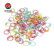ORIENRI 100Pcs  Markers Rings, Curved Open Metal Crochet  Markers, Durable Colorful Metal  Markers F