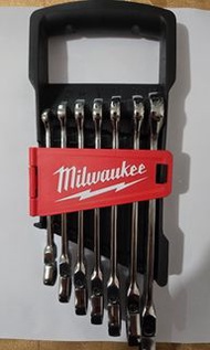 Milwaukee 美沃奇 活動頭棘輪組合扳手組 48-22-9529