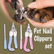 Dog Cat nail cutter pet nail cutter Stainless dog nail clippers with silicon handle nail cutter