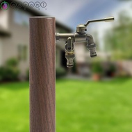 AARON1 All-copper Faucet, Anti-freezing One Inlet and Two Outlets Outdoor Faucet, Ball Valve Dual Wa