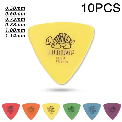10pcs Delrin Dunlop Guitar Picks 0.5/0.6/0.73/0.88/1.0/1.14MM Anti-slip Style Triangle Picks Picks A