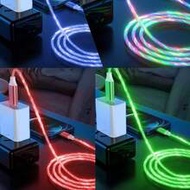 LED Glowing Type C Fast Charging Data Cable,1M/6.6FT/39.37in USB-A To Type C,Compatible With Huawei,