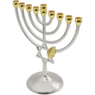 [6shop Department Store]Holder Hanukkah Candlestick Jewish Menorah Metalholders Stand Branch Desktop