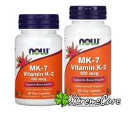 ready stock🍀NOW Foods MK-7 Vitamin K-2 100mcg 60/120 Veg Capsules, MK 7 , K2