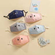 MASKER KAIN ANAK EAR MOTIF LUCU KARAKTER DUCKBILL TALI ADJUSTABLE