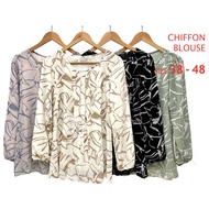 ADORA Long Sleeves Chiffon Blouse (size 38-48) 5033-768