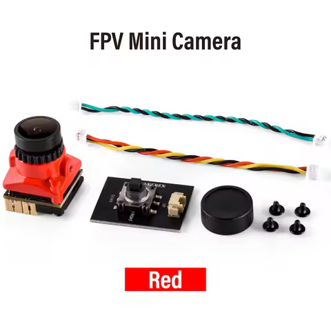 FPV Camera 1800TVL 5MP 2.1mm 1/8 inch Starlight Sensor 5V-40V NTSC/PAL with OSD Internal for RC FPV 
