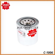 C-1006 Sakura Oil Filter J8610838 P550242 LF3524 BT338 C1006 SFO4838 JOC-16005 JOC16005 ME014838 210