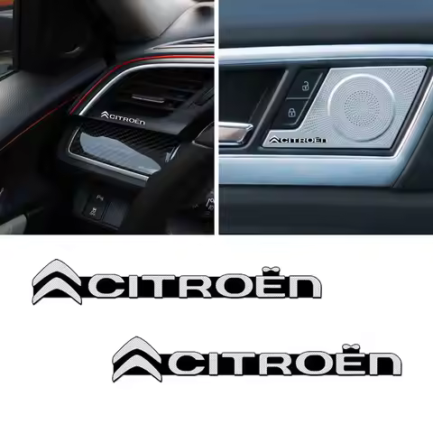 3D Car Styling Sticker Aluminum Emblem interior Speaker audio Badge For Citroen C1 C3 C4 Grand Picas
