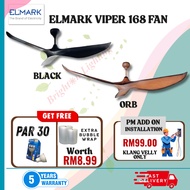 Elmark Ceiling Fan Viper 168 56 & 44”inch Remote Control DC Motor 3 Blade Ceiling Fan Kipas 3 Bilah