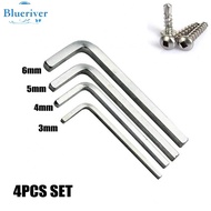 4Pcs L Shape Square Head Wrench Square Key 4 Point Wrench Screwdriver Set 3-6mm