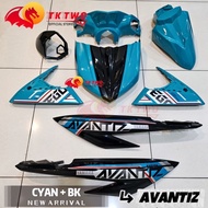 Ego Avantiz cover set Cyan + Black with sticker (3) Biru Cyan "TK2"