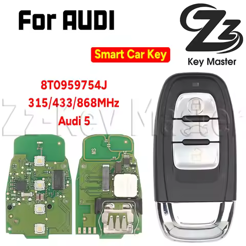 Zz Key Master Smart Card Key 8T0959754J 315/433/868MHz PCF7945AC Audi5 For Audi A4 A5 A6L A7 A8 Q5 K