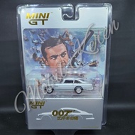 Diecast Mini GT 007 James Bond Thunderball Aston Martin Japanese Version silver rubber tires