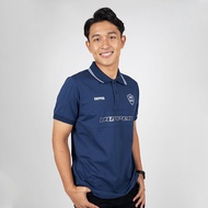 DAPPER | Navy Retro Polo Jersey T-Shirt - 4951TCF