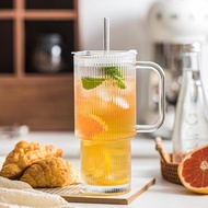 26oz Glass Tumbler with Handle – Spill-Resistant Lid for Everyday Convenience