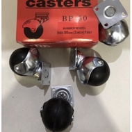 (PRICE 1 piece) TG round rotating Black rubber wheels round 2" inch round live swivel wheels 2" inch