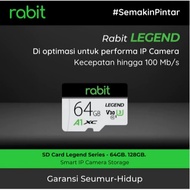 RABIT Micro SD Card 64 GB 100MB/s - Legend Series CCTV Memory Card/ SD Card/ Memory Card/