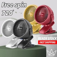 Mini Clip Fan USB Charge kipas kepit for baby strollers and study table