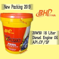 BHP 20W50 18 LITER DIESEL ENGINE OIL TRANS DIESEL 18L