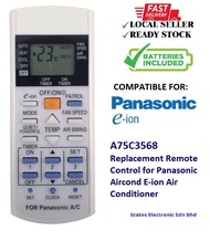 Replacement Remote Control for Panasonic Aircond E-ion Air Conditioner (A75C3568)