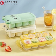 CHINK Ice Cube Mold, with Lid 8 Cubes Each Ice Cube Trays,  Mini Easy Release Freezer Storage Box Ki