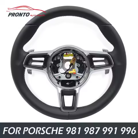 Car Real Nappa Leather Steering Wheel Fit for Porsche Cayenne Boxster Turbo 911 955 957 981 987 987.