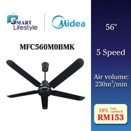 Midea 56" Ceiling Fan 5 Blades 5 Speed MFC560M0BMW / MFC560M0BMK