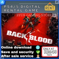 [PS4/5 game] Back 4 Blood/Rental Game/Genuine Activation/Playstation/7 Days