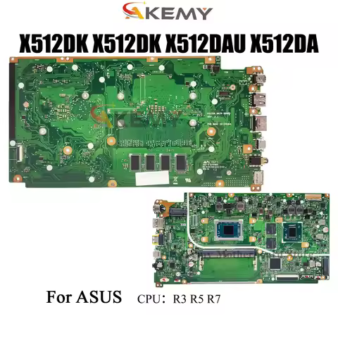 X512DK Laptop Motherboard For Asus VIVOBOOK F512DA X512D X512DA X712D M712D Mainboard 0GB/4GB-RAM R3