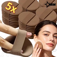 [24H] 2/3/5Pcs Double Sided Oval Cushion Powder Puff - Cosmetics Tool - Hydrophilic Polyurethane Fou