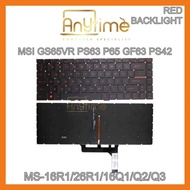 MSI GF63 GF63 8RC GF63 8RD GF63 Thin 9SC GS65VR PS63 P65 MS-16R1/26R1/16Q1/Q2/Q3 Laptop Keyboard with backlit