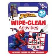 Spiderman Wipe Clean Activities Book with a wipe-clean pen