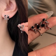 暗黑爱心ins耳环  E4923银【预购 Pre Order】