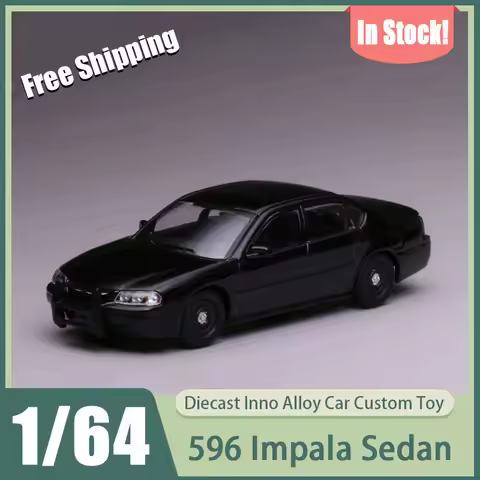 596 1:64 Chevrolet Static Alloy Collectible Diecast Model Camaro Coupe & Impala Sedan Smooth Gloss P